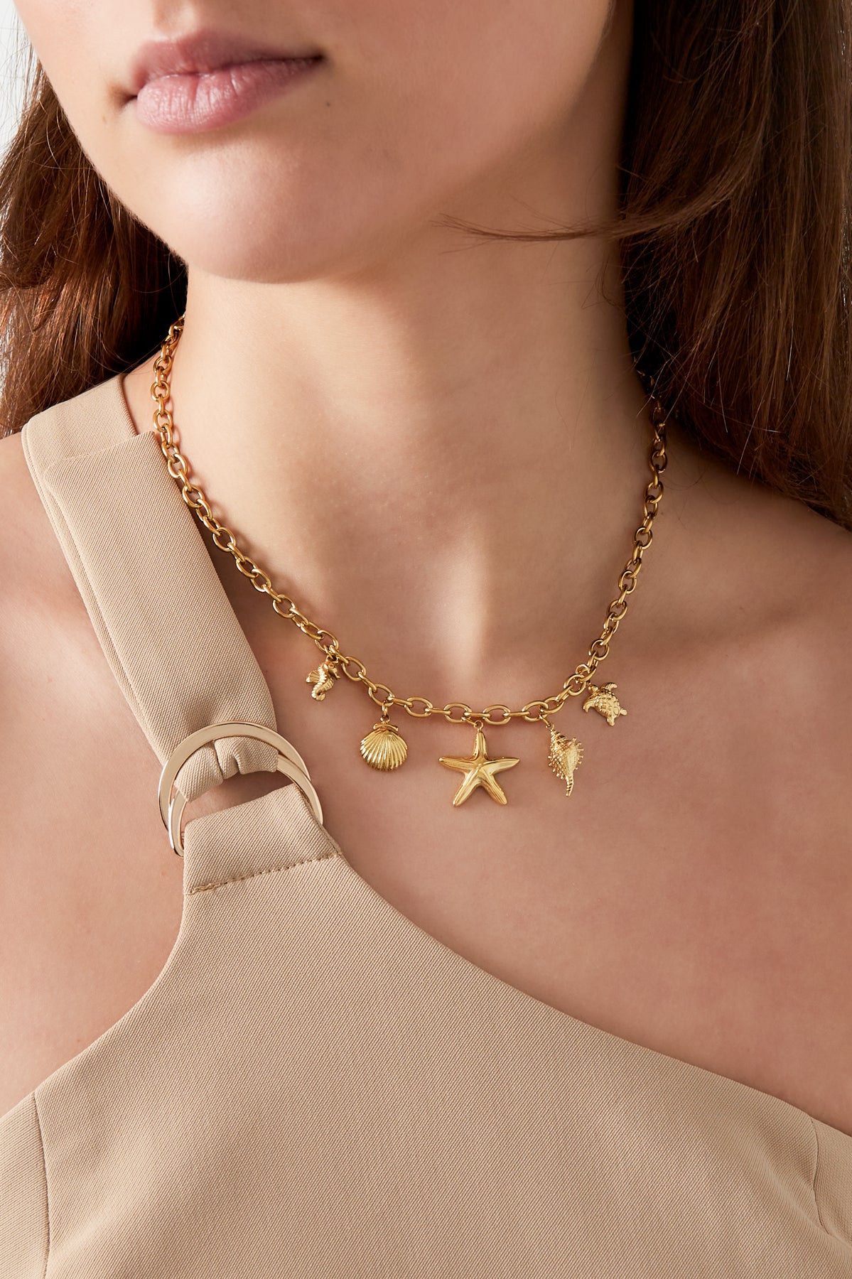 Bloemige ketting - Gold kleur