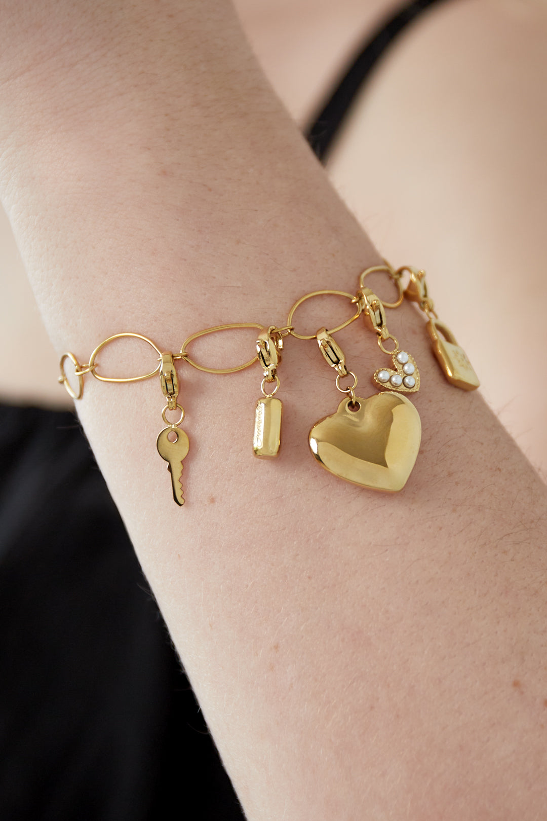 Grote hart DIY armband