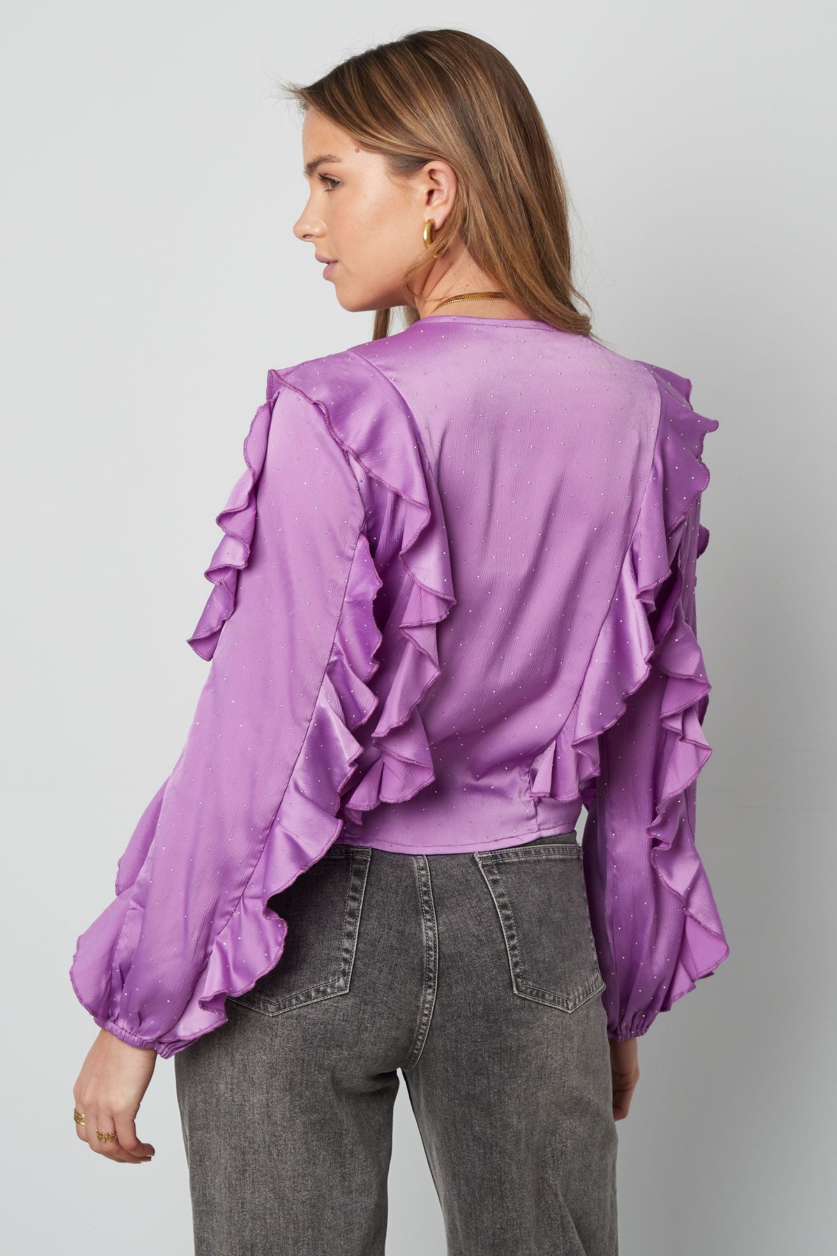 Blouse met ruffels
