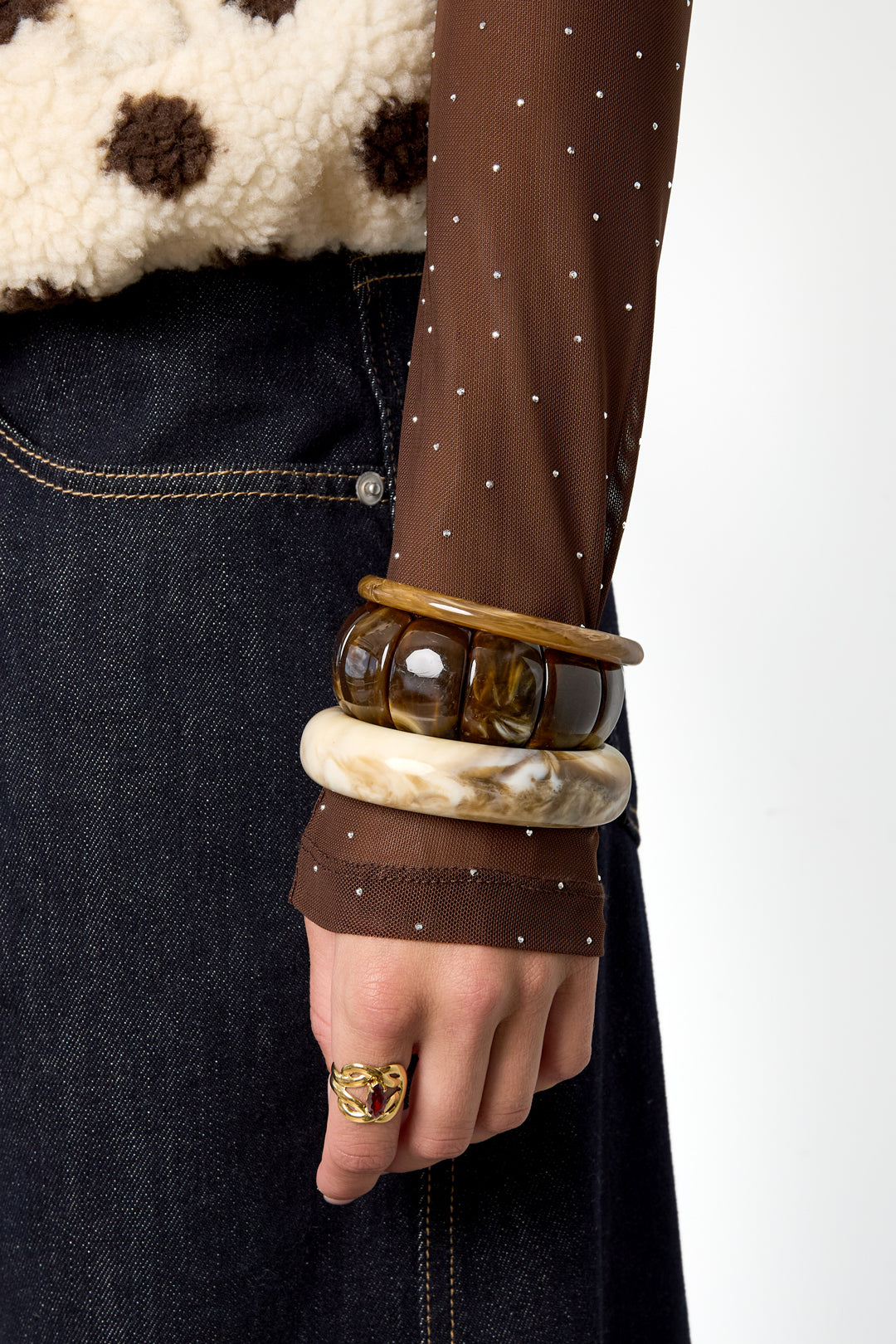 Acryl armbanden met geometrische vormen, eenvoudige dagelijkse collectie, dames sieraden