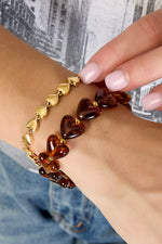 Stainless steel armband met Hartdesign - 2 kleuren