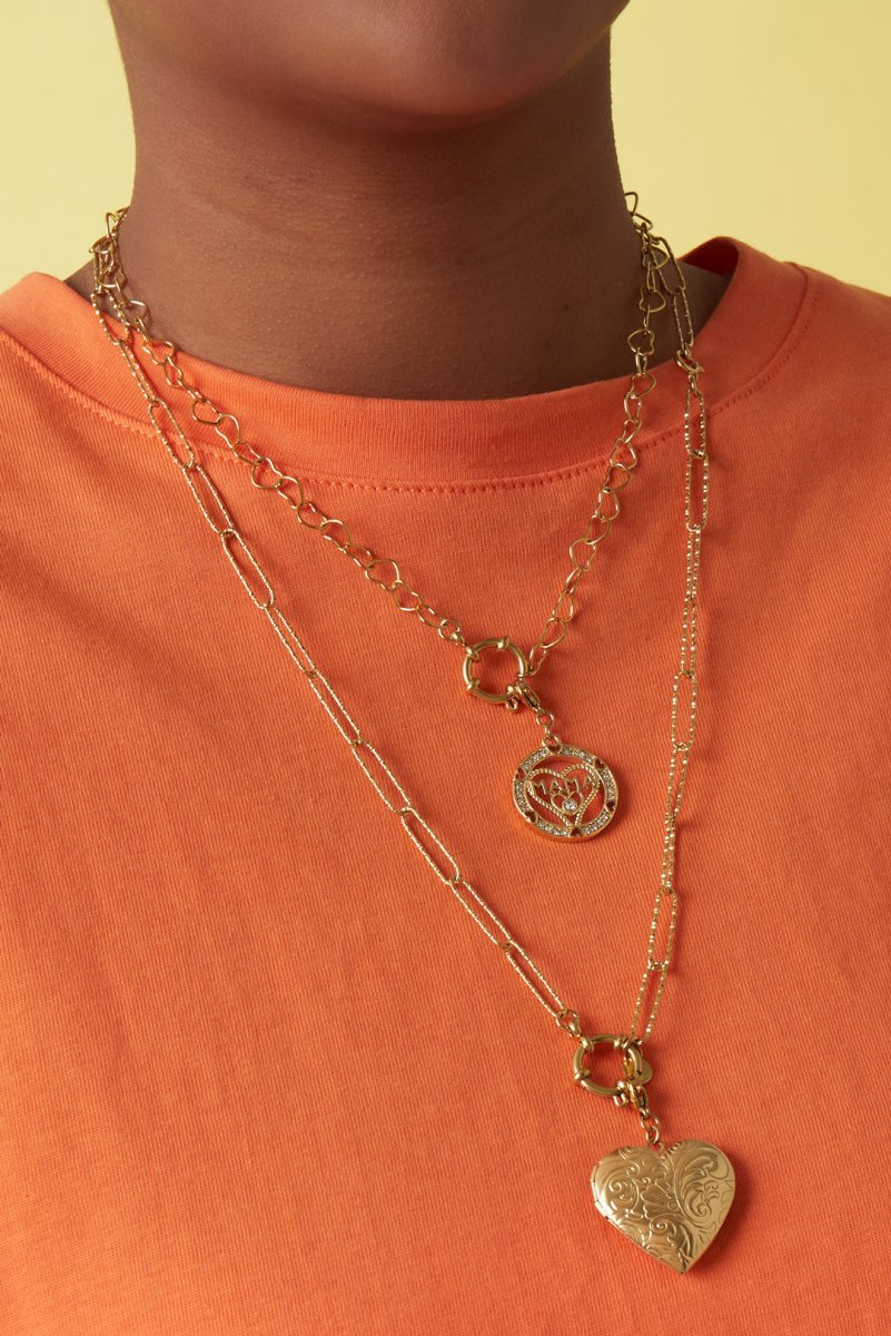 2-in-1 ketting armband met hartvormige schakelsRojaluxe