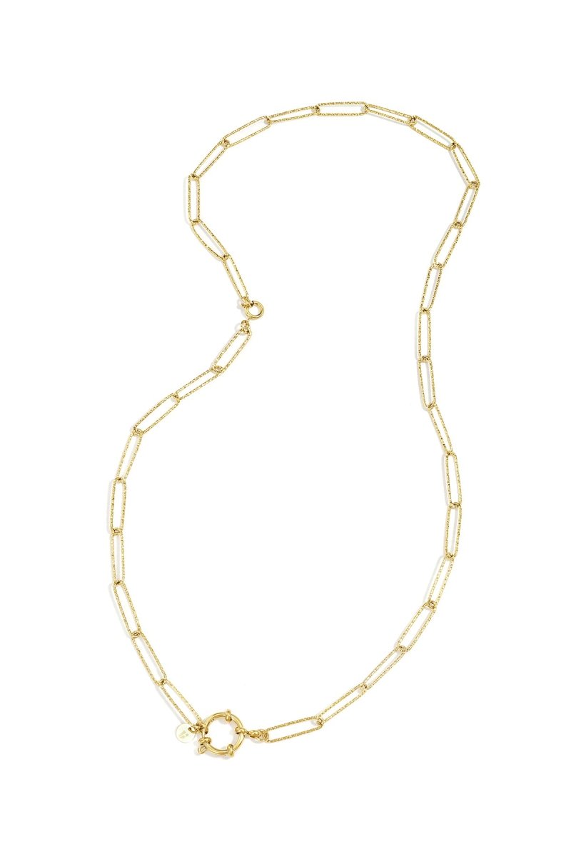 2-in-1 ketting en armband met gestructureerde schakelsRojaluxe