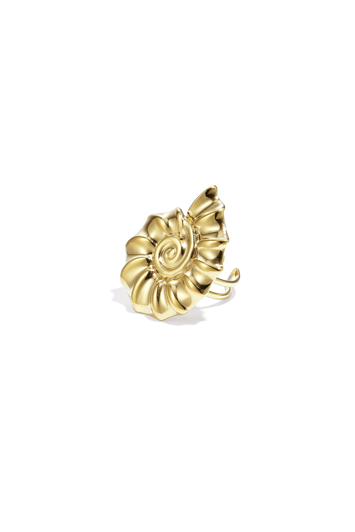 Spiraalschelp statement ring