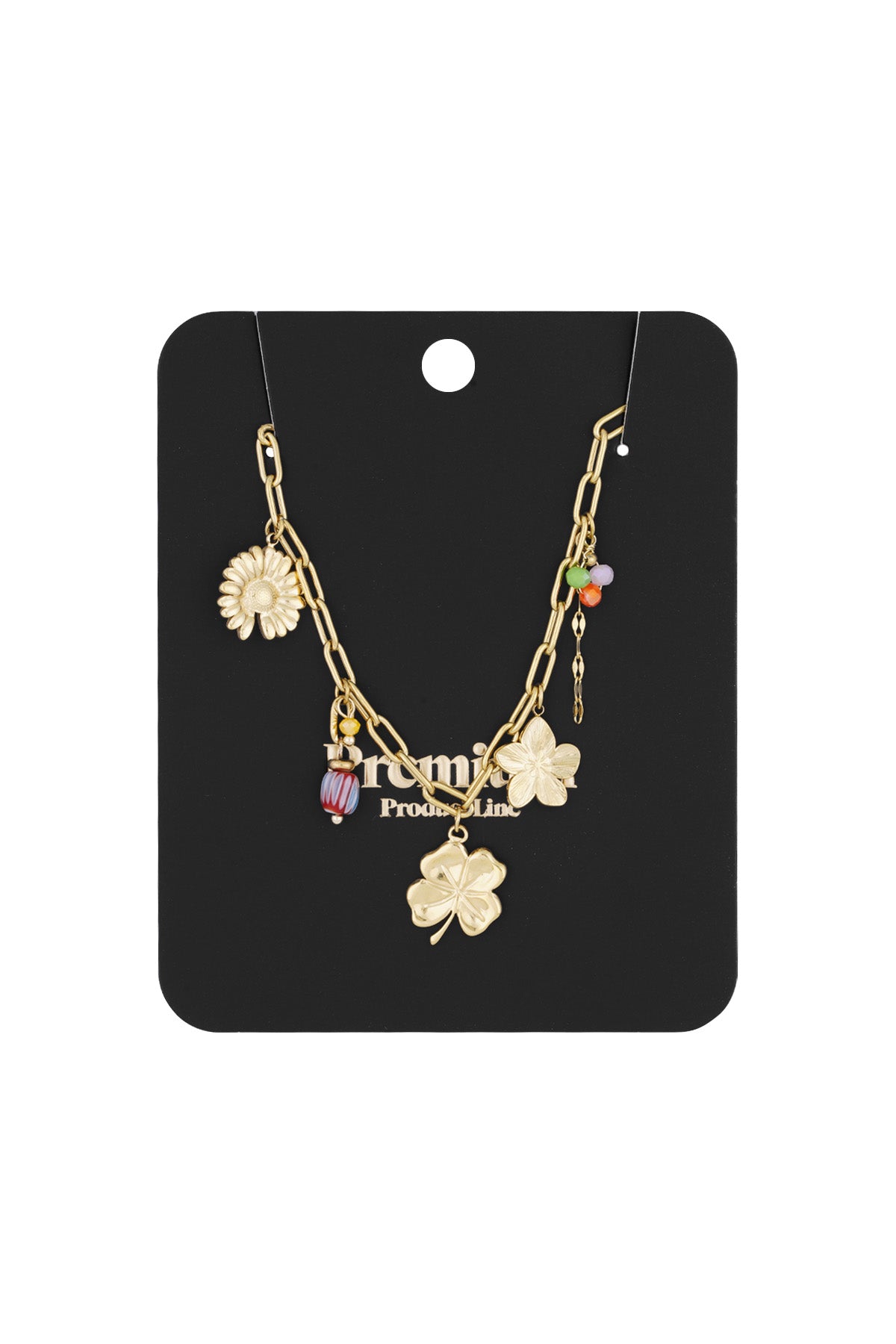 Bloemige ketting - Gold kleur