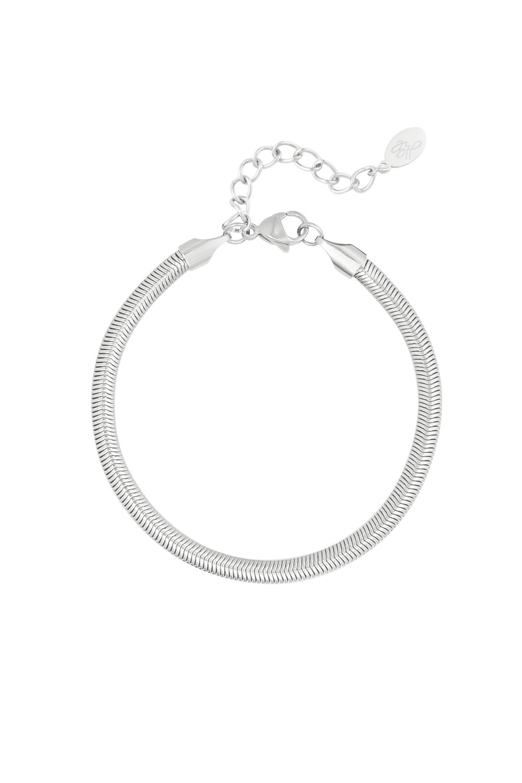 Armband platte visgraat smal - 4.0MM