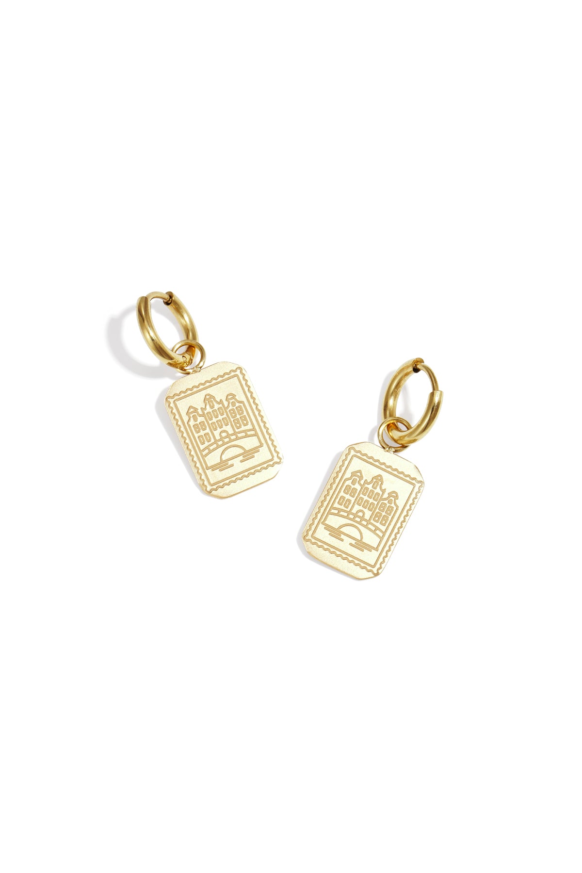 Amsterdamse Grachtenpand Oorbellen van Roestvrij Staal