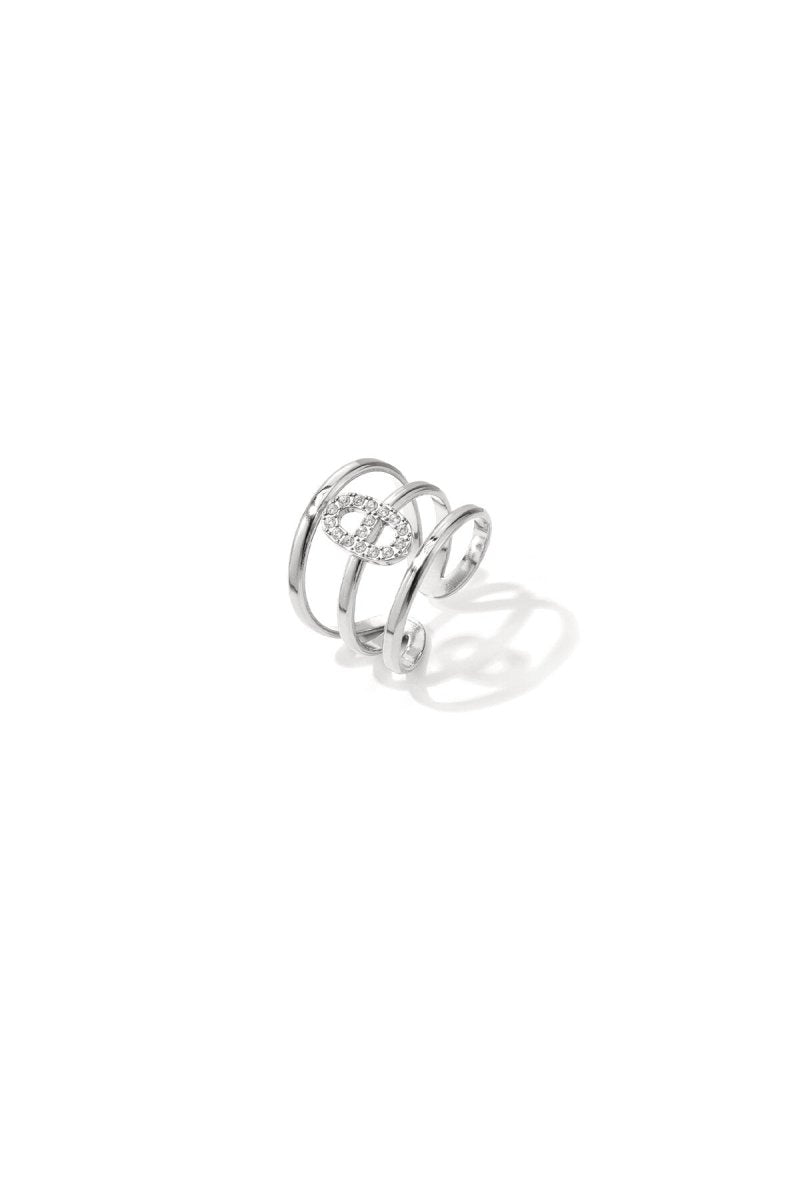 3 laagse ring met belegde ellipsvormRojaluxe