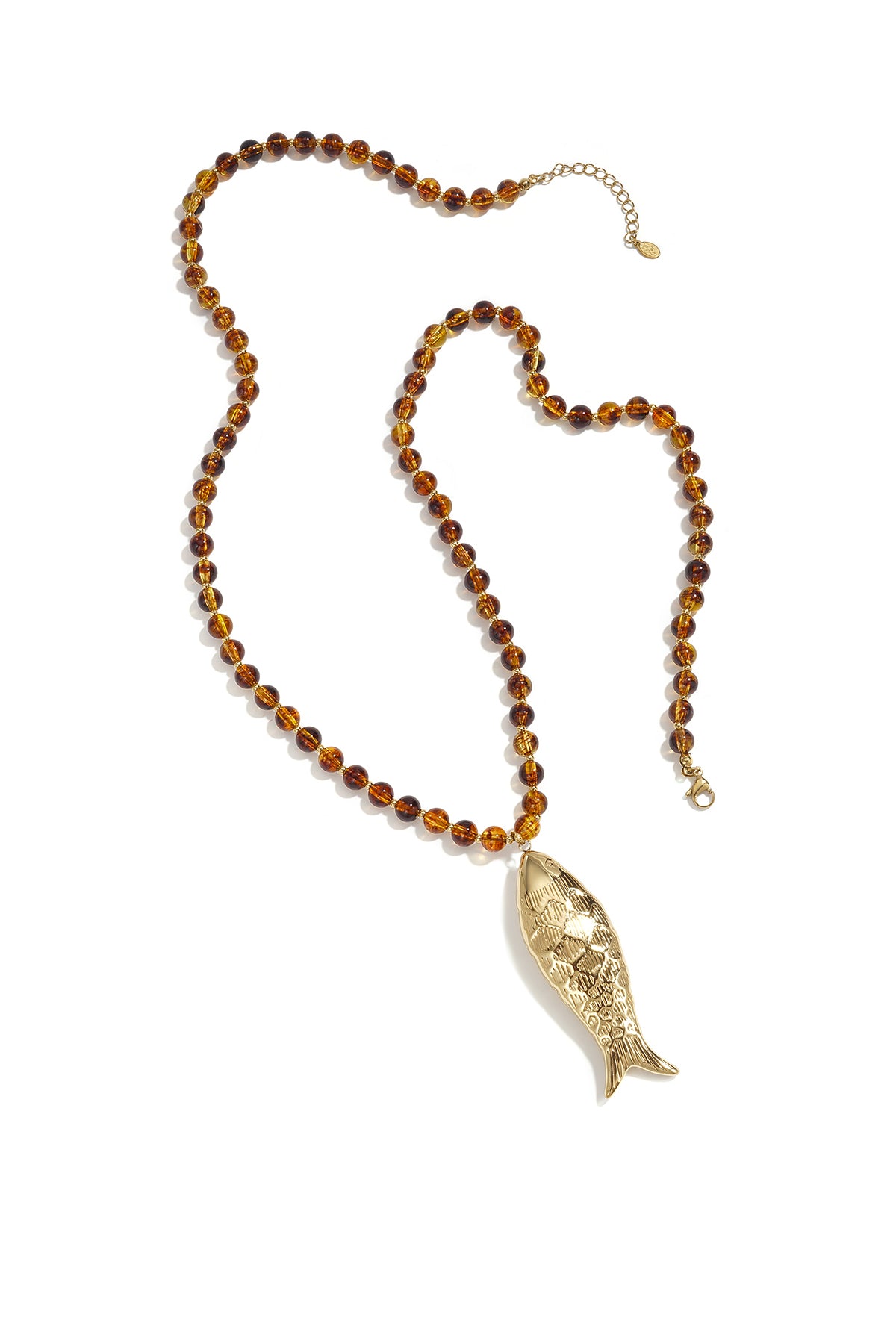 Acryl lange kettingen met vismotief, eenvoudige dagelijkse sieraden uit de Simple Series voor dames.