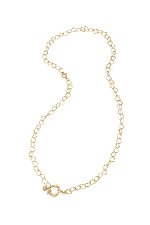 2-in-1 ketting armband met hartvormige schakels