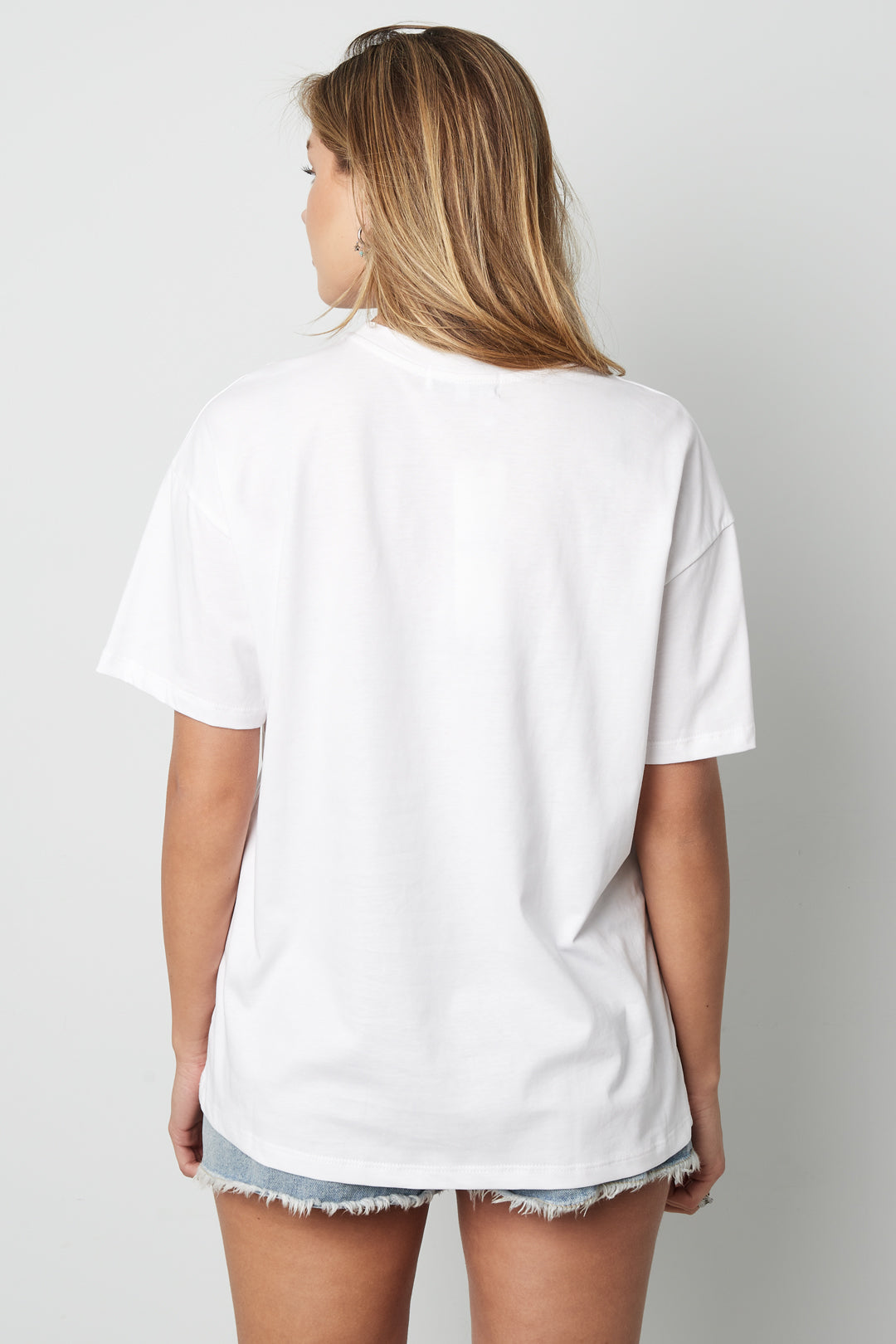Cotton Vrouwen T-shirt Lente/Zomer Letters