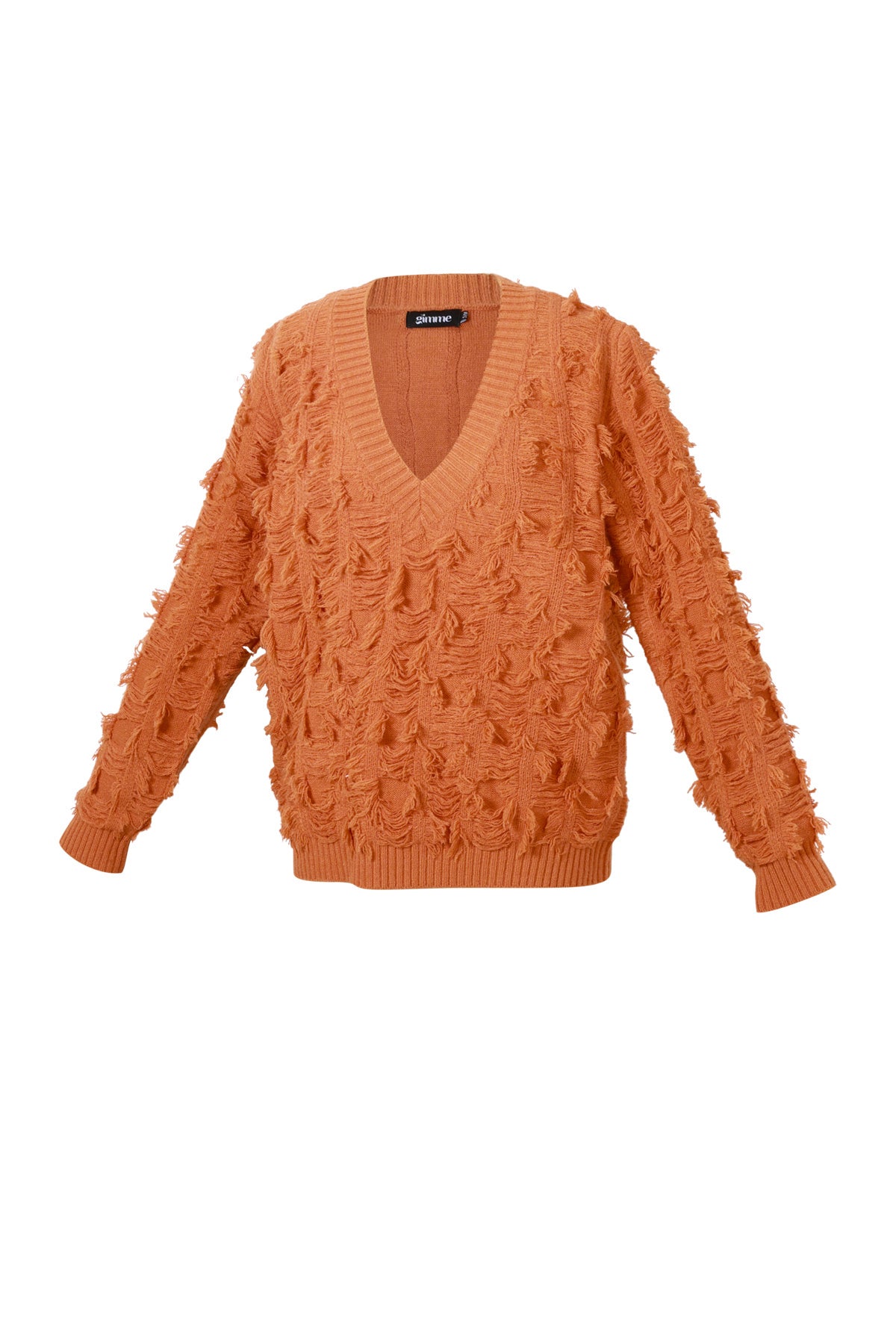 V-hals Fluffy Knit