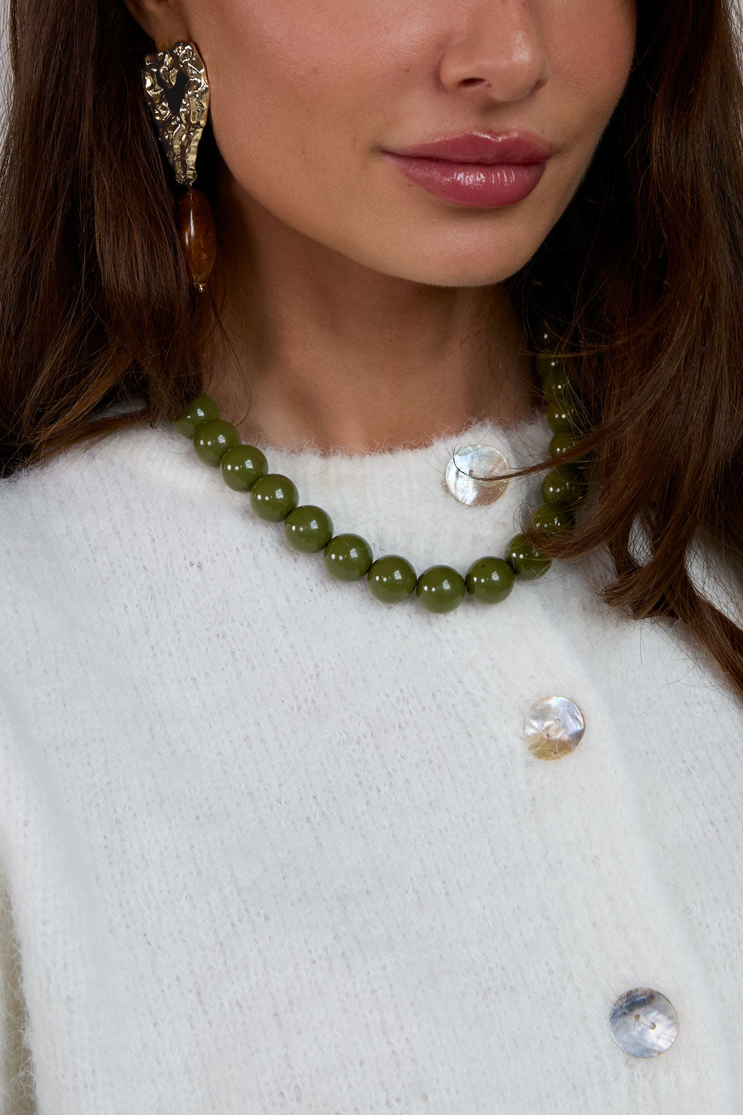 Hars kralen kettingen kralen casual dagelijks eenvoudig serie dames sieraden-15mm