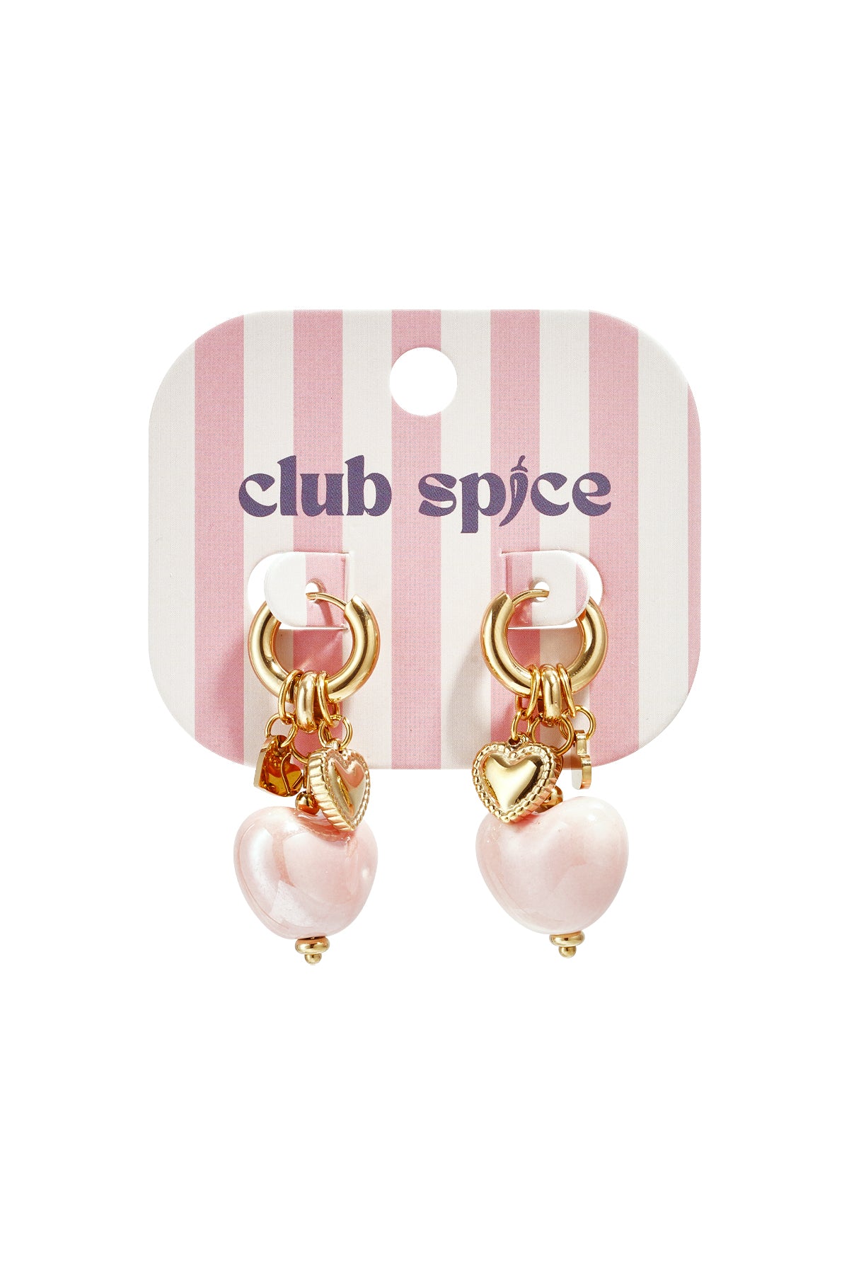 Oorringen met hartjes hangers