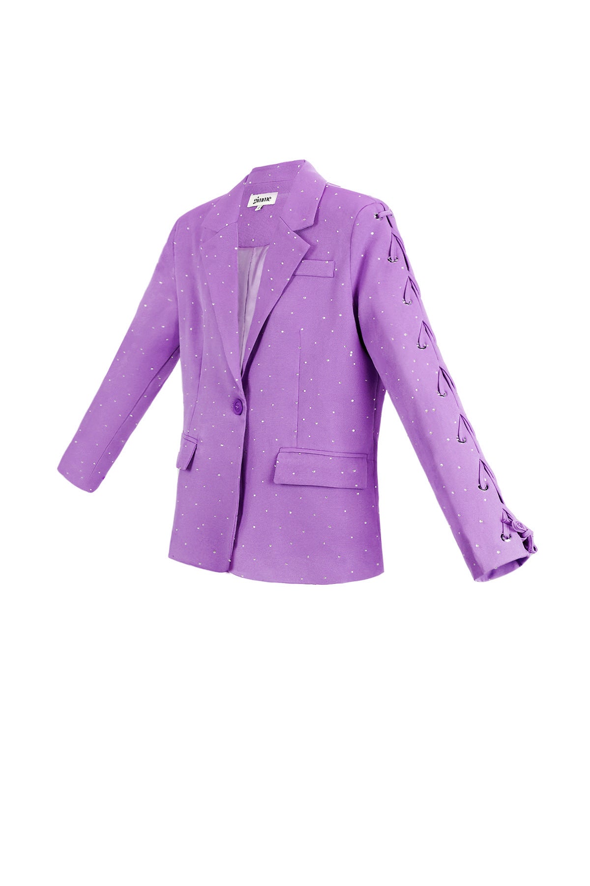 Blazer met steentjes en vetermouwen