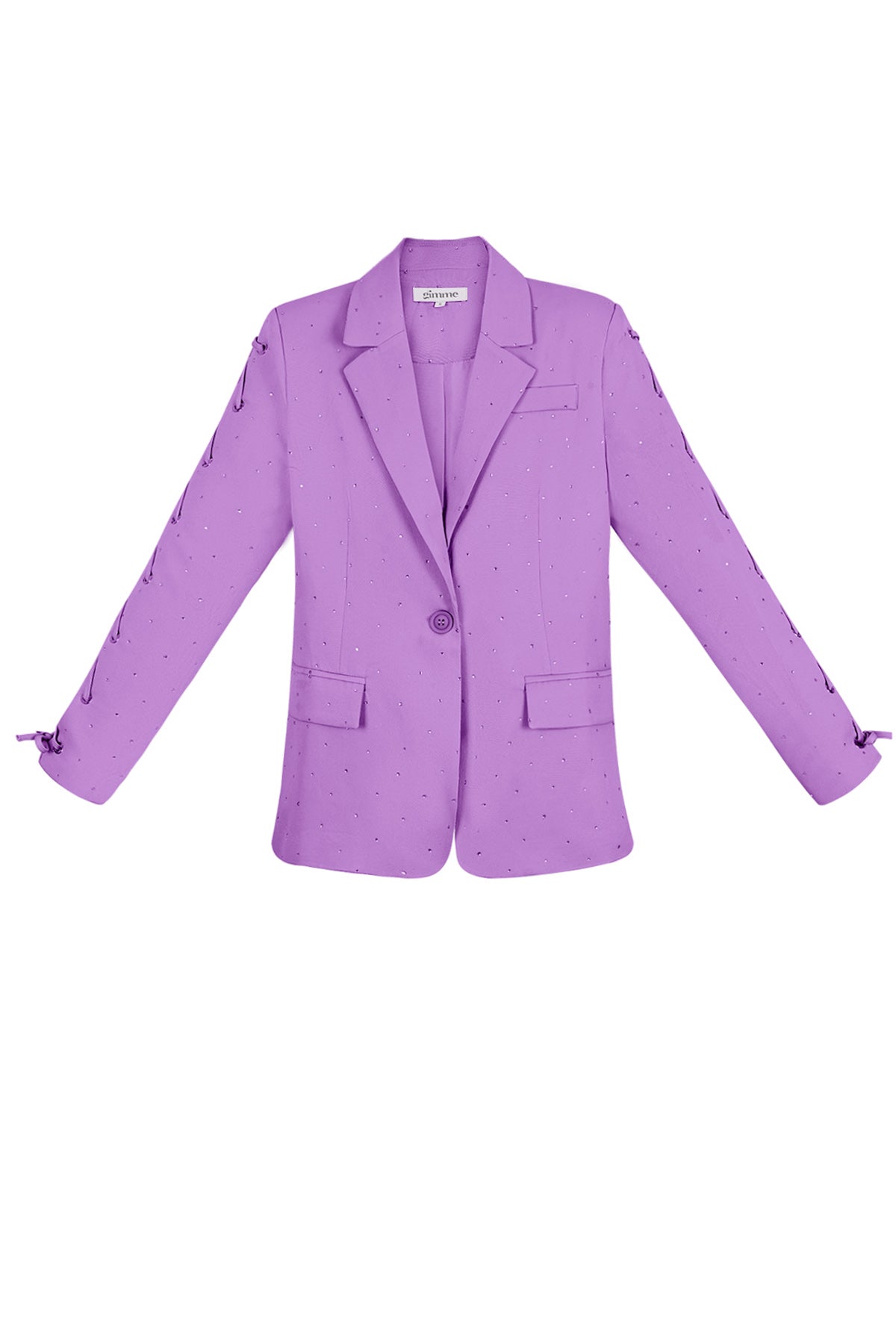 Blazer met steentjes en vetermouwen