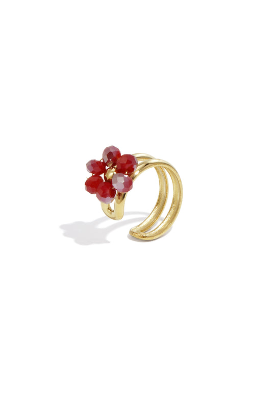 Oormanchetten van roestvrij staal, bloemen, casual, dagelijks, eenvoudig, serie, damessieraden