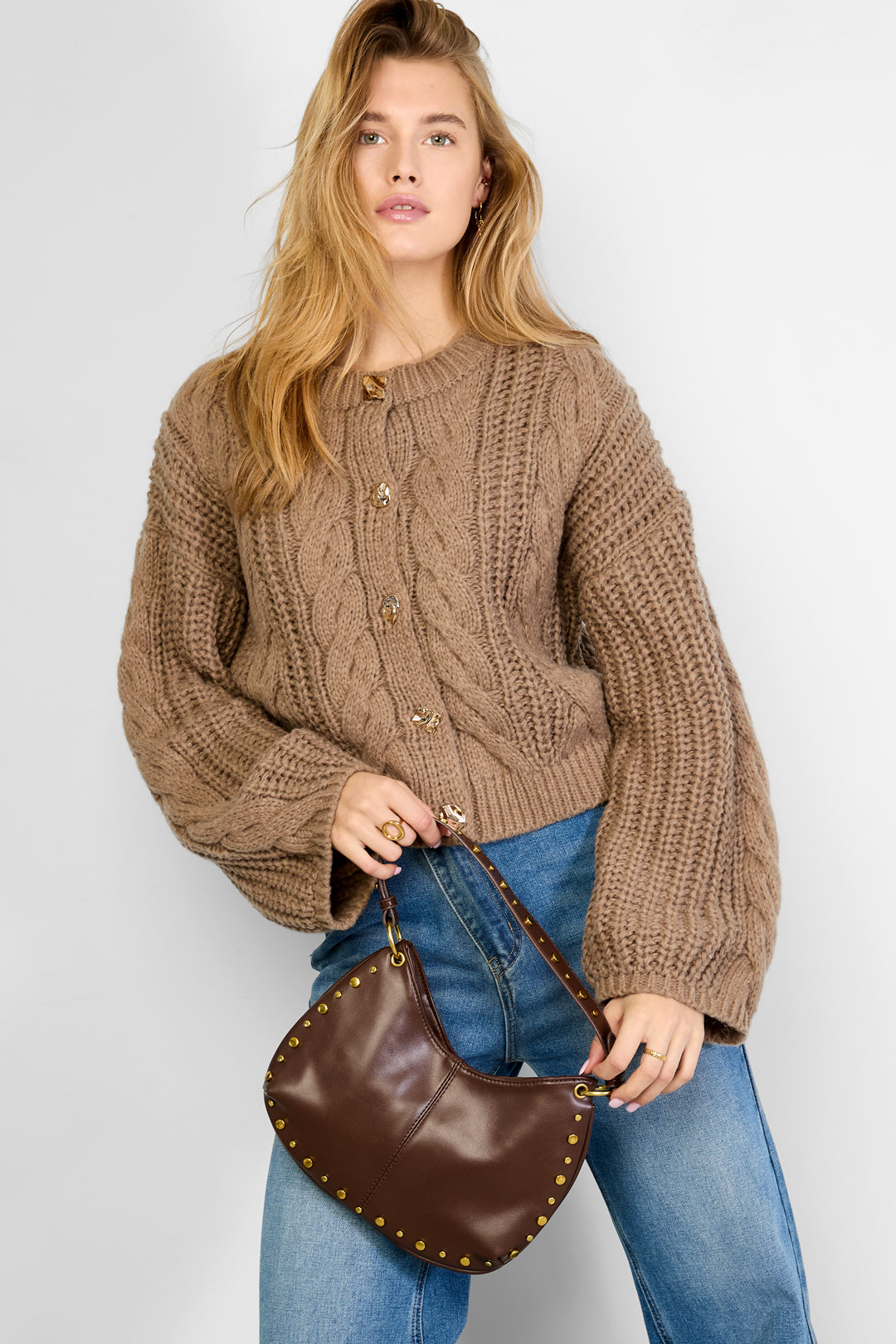 Schoudertassen Rivet Casual PU Dagelijkse Accessoires