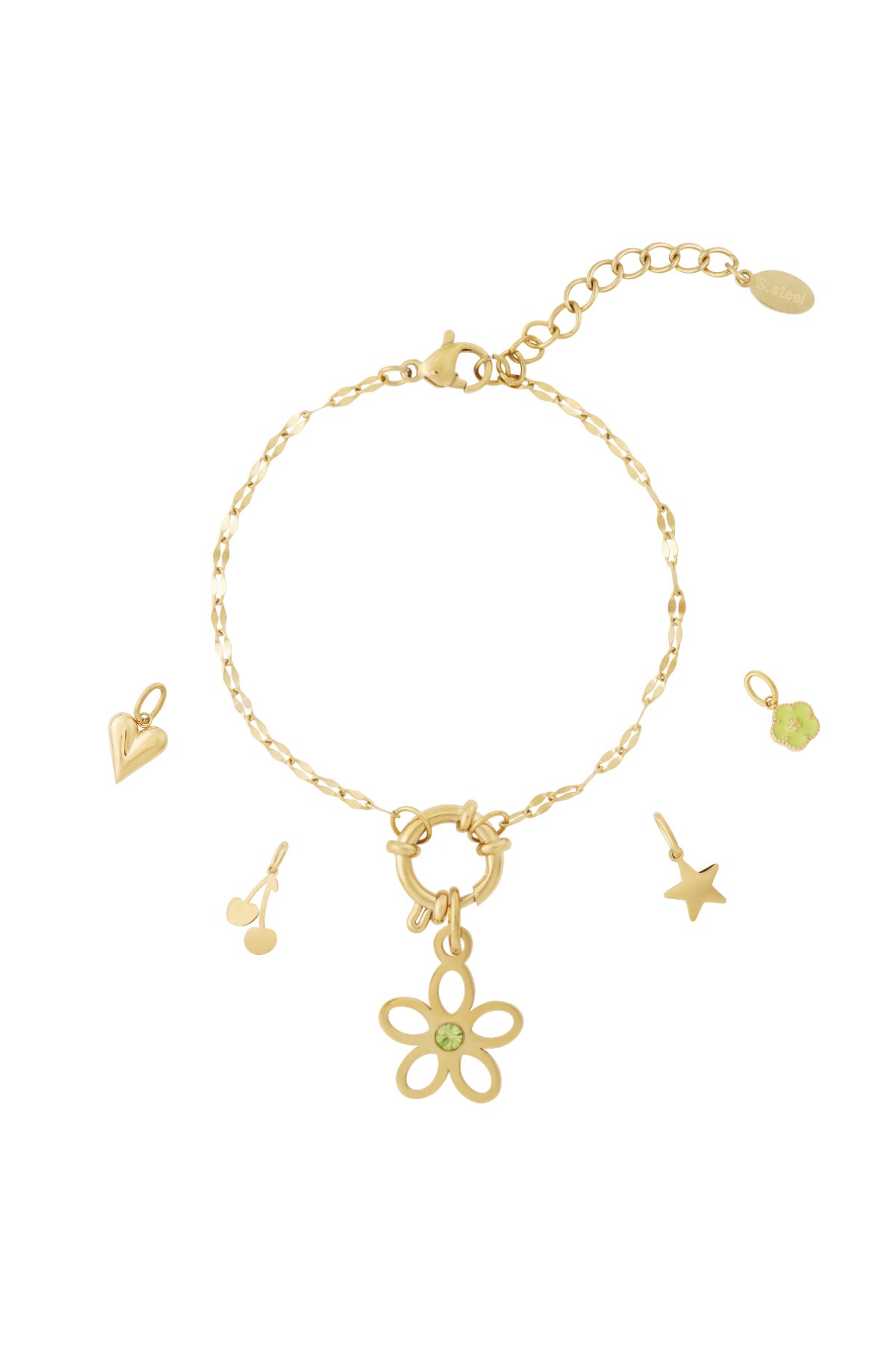 Gedetailleerde DIY-bloemarmband