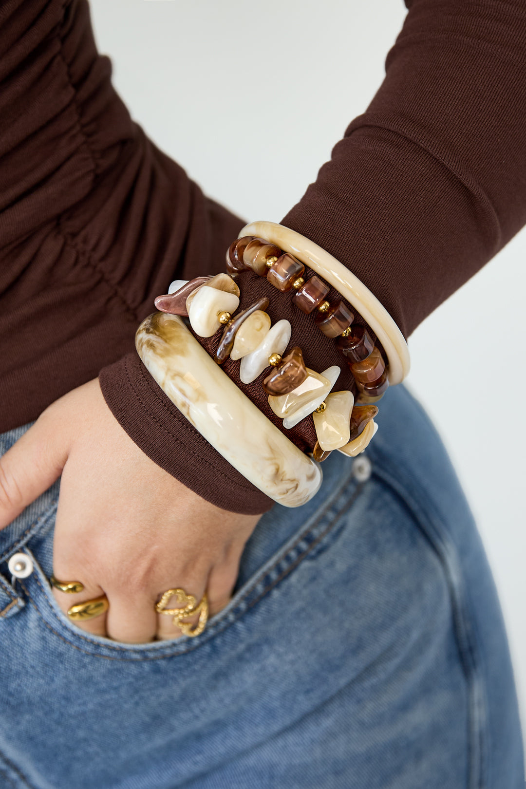 Acryl kralenarmbanden, eenvoudige dagelijkse sieraden uit de Simple Series voor dames.