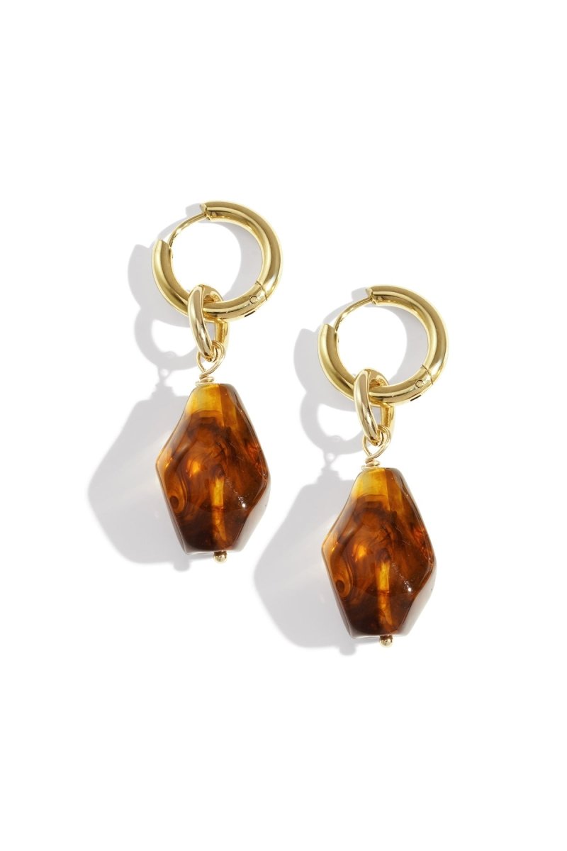 Amber Drop Hoops - 2 kleurenRojaluxe