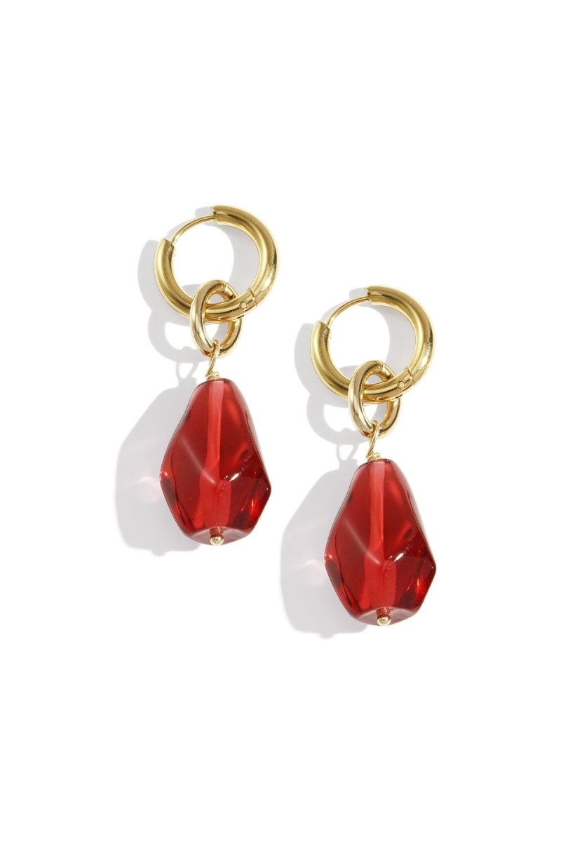 Amber Drop Hoops - 2 kleurenRojaluxe