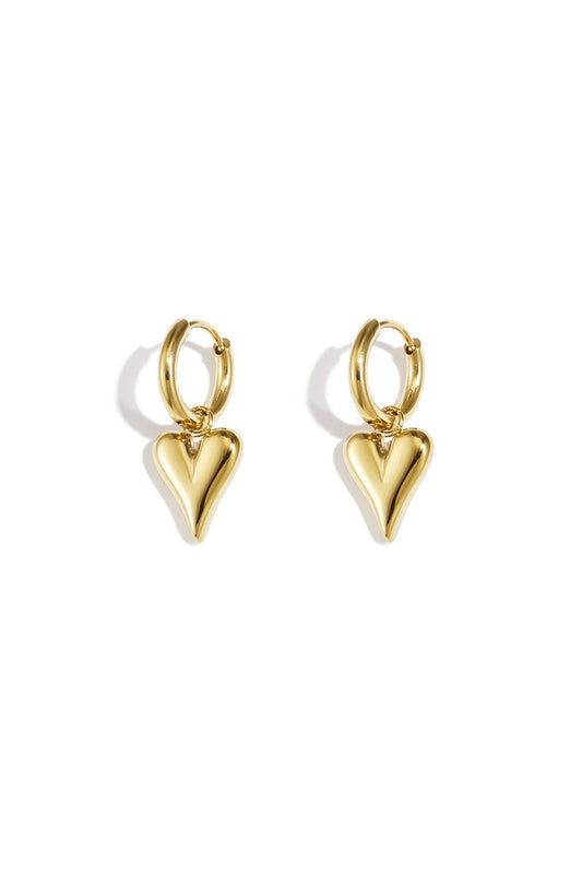 Amora Heart Hoops - 2 kleurenRojaluxe