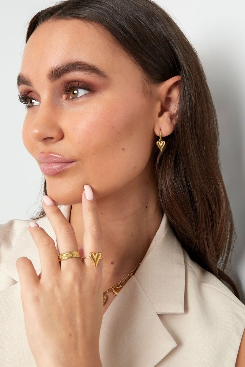 Amora Heart Hoops - 2 kleurenRojaluxe