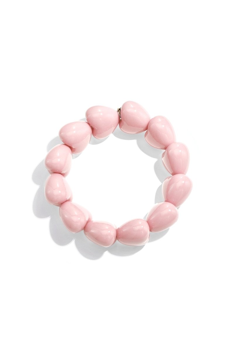 Armband met chunky harten kralen - 9 kleurenRojaluxe
