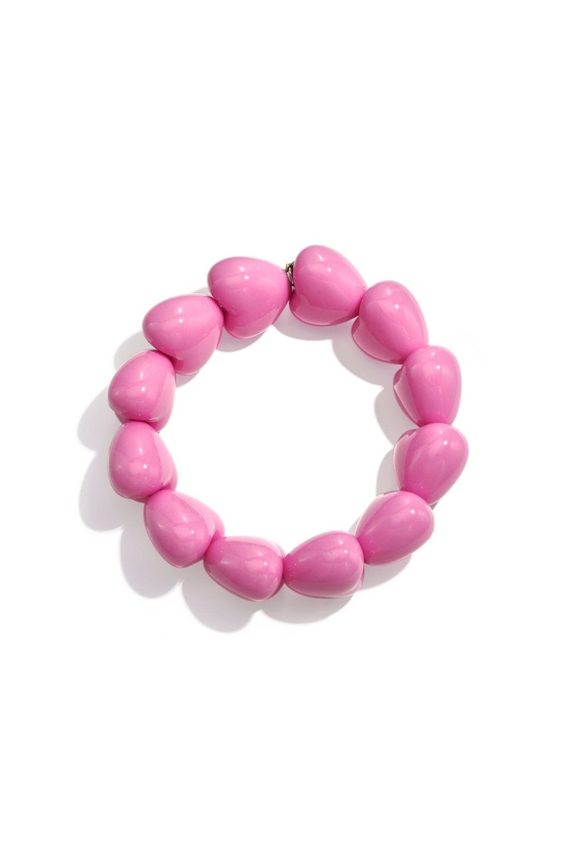 Armband met chunky harten kralen - 9 kleurenRojaluxe