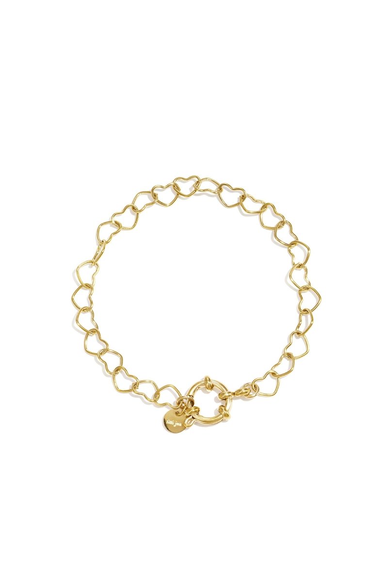 Armband met frontsluiting en hartvormige schakelsRojaluxe