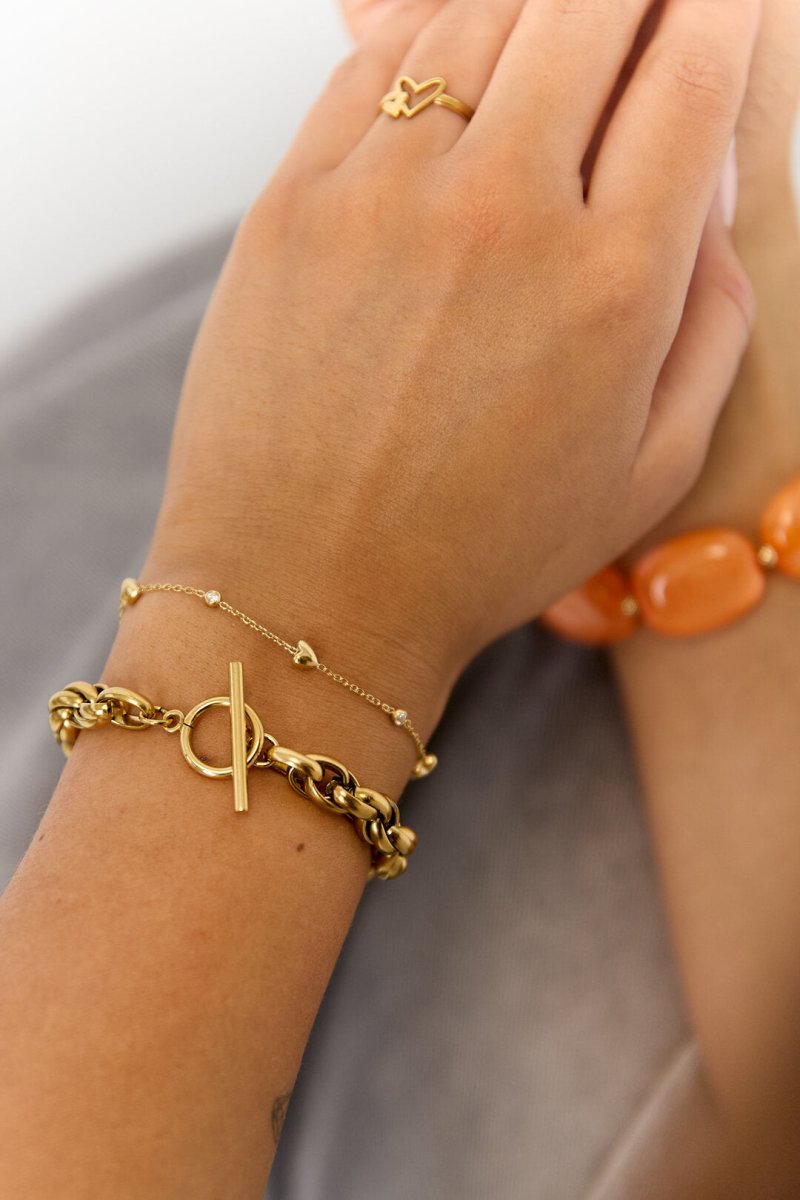 Armband met gevulde hartjesRojaluxe