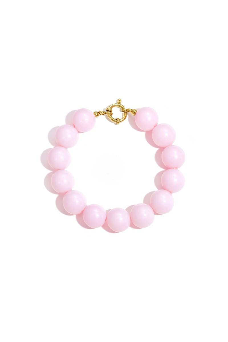 Armband met grote kralen en sluiting aan de voorkant.Rojaluxe
