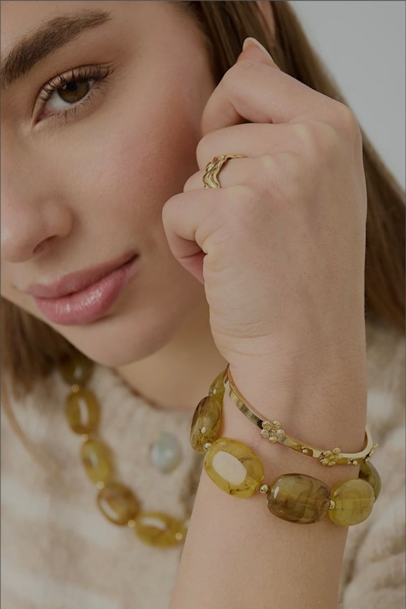 Armband met grote kralenRojaluxe