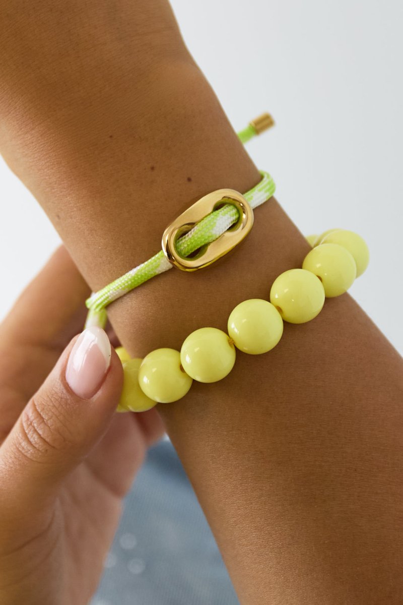 Armband met knop detail - 2 kleurenRojaluxe
