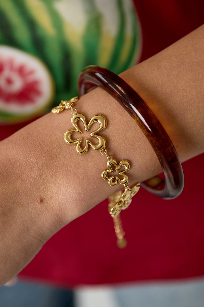 Armband met koraalvormige speelse bloemenRojaluxe