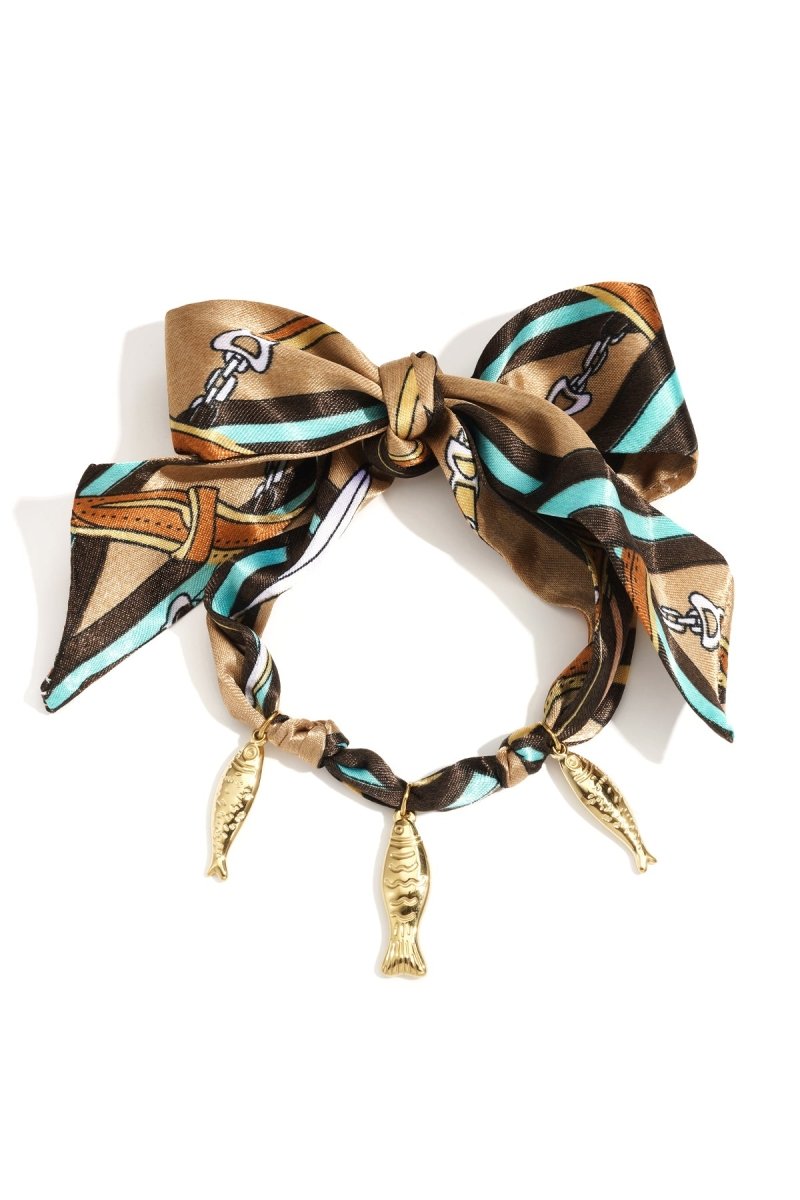 Armband met strik en visvormige bedelsRojaluxe