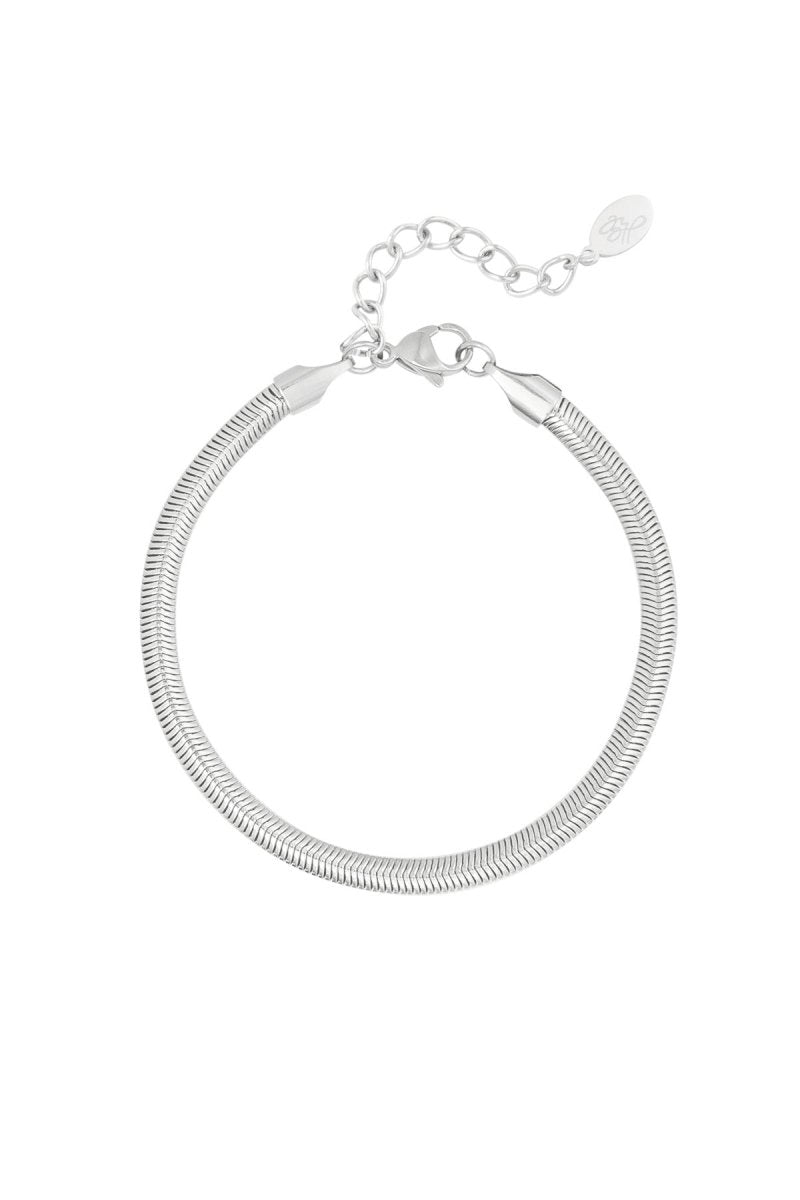 Armband platte visgraat smal - 4.0MMRojaluxe