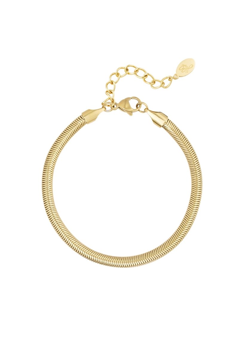 Armband platte visgraat smal - 4.0MMRojaluxe