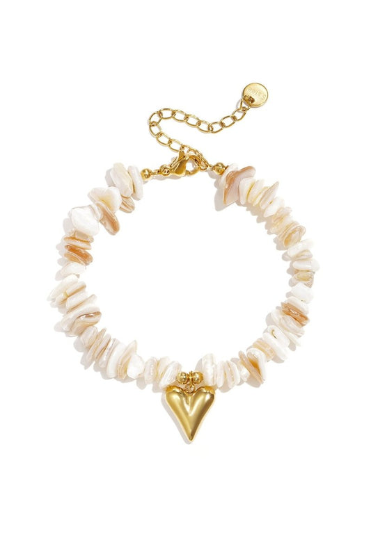 Armbanden met stenen kralen, hartvormig, vakantiethema, dagelijkse romantische serie, damessieradenRojaluxe