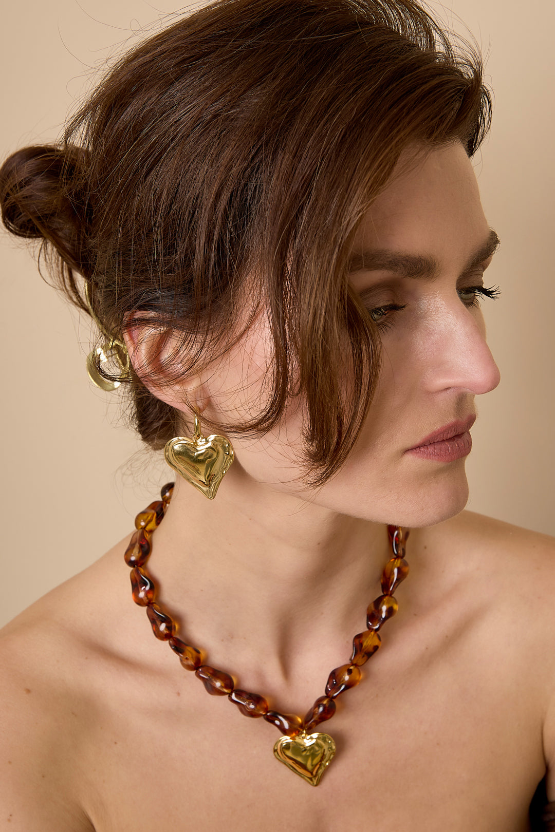 Oorbellen van roestvrij staal met hartjes, casual, dagelijks, eenvoudig, serie, damessieraden