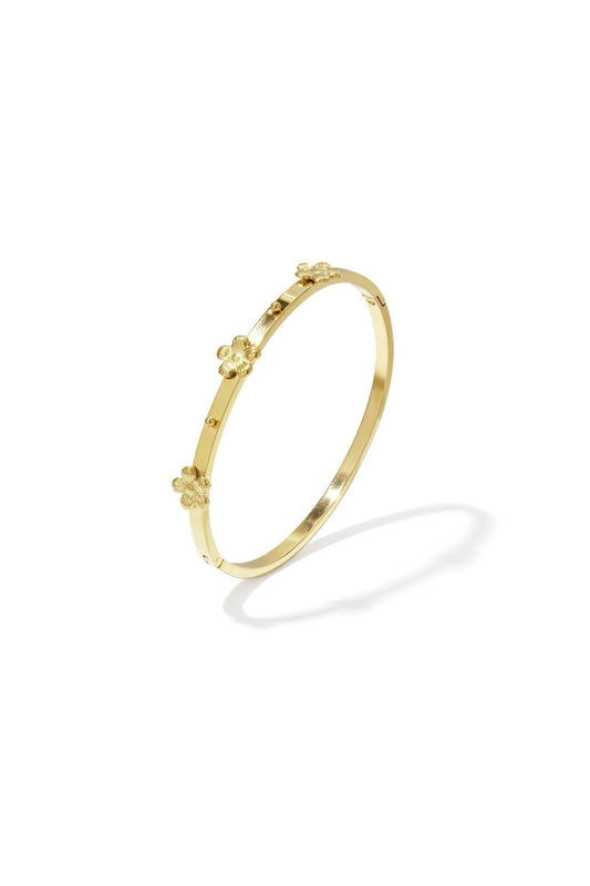 Bangle Armband met Bloem - 2 kleurenRojaluxe