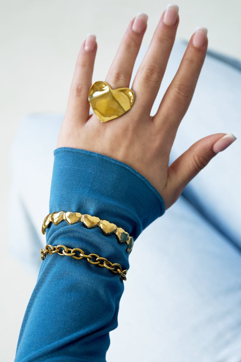 Bangle met gedeukte hartjesRojaluxe