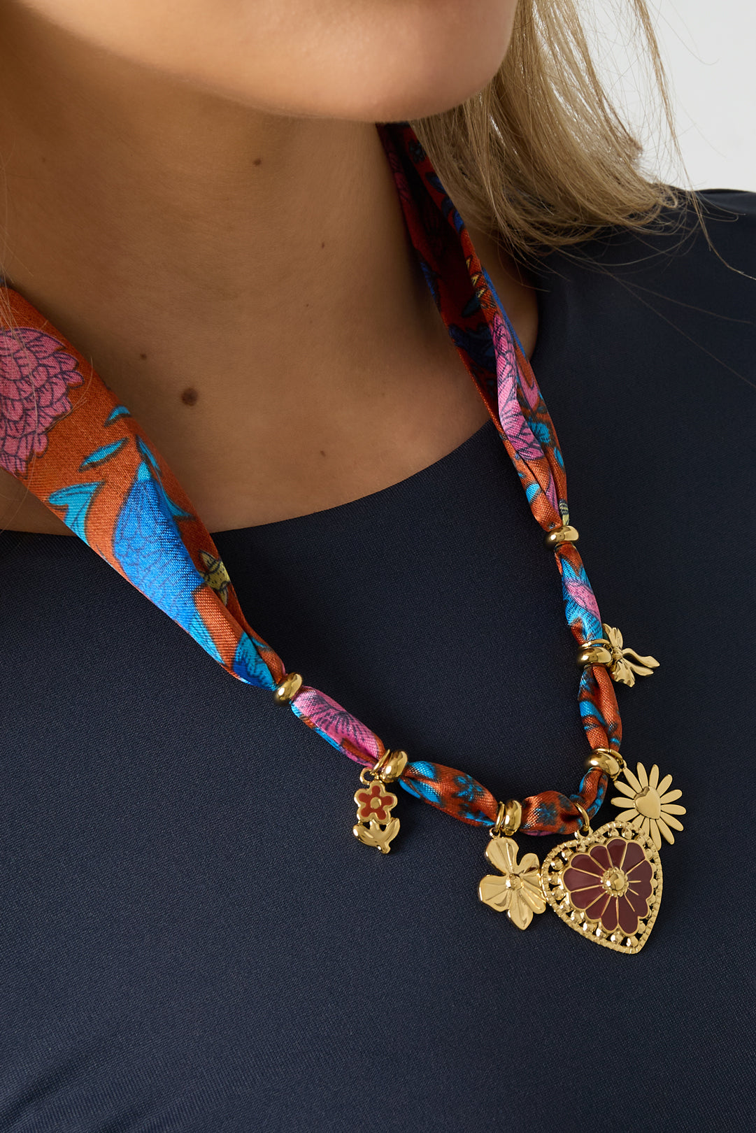 Roestvrijstalen lange kettingen met hart, casual, dagelijks, romantisch, serie, damessieraden