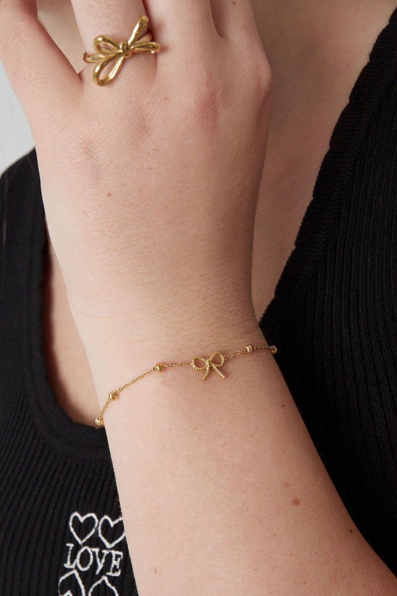 Beaded Bow Bracelet - 2 kleurenRojaluxe