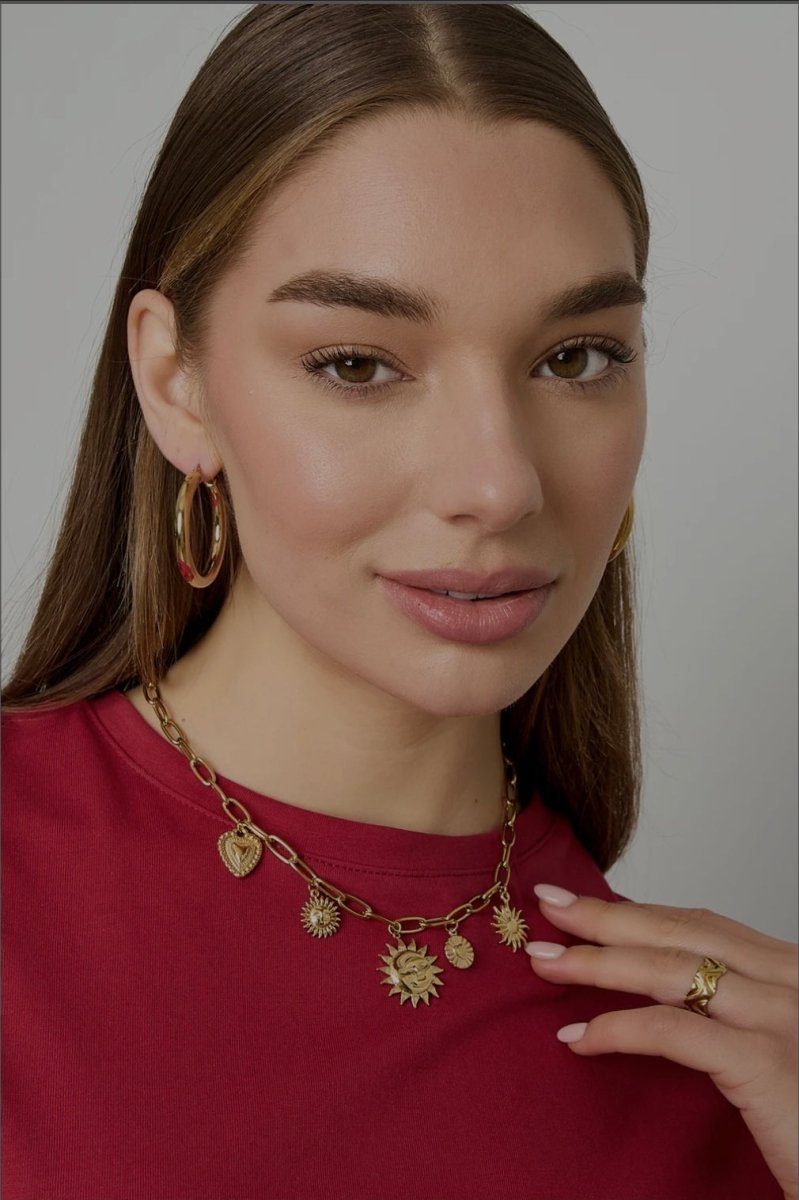 Bedelketting met Symbolen - 2 kleurenRojaluxe