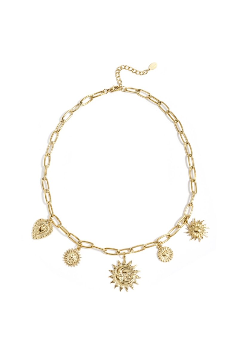 Bedelketting met Symbolen - 2 kleurenRojaluxe
