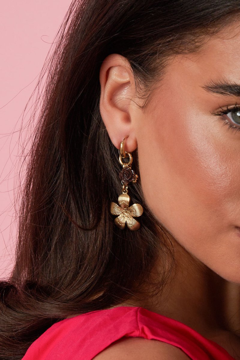 Bloom & Rose Charm HoopsRojaluxe