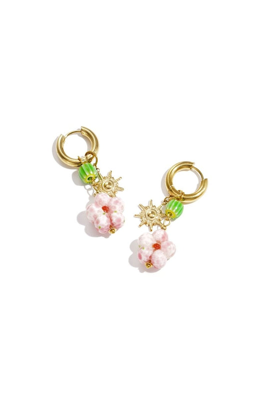 Bloomy Sun Charm EarringsRojaluxe