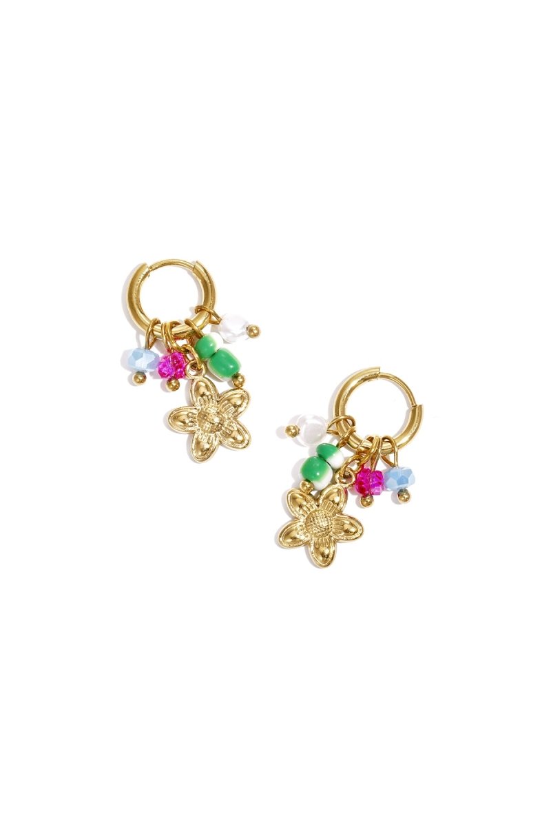 Blossom Beads Charm HoopsRojaluxe